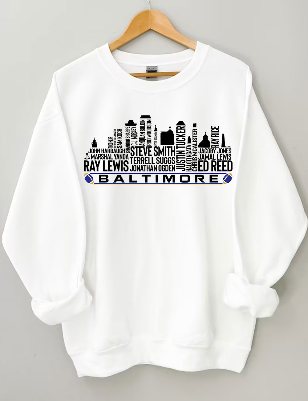 Baltimore Football Team All Time Legends Sweatshirt