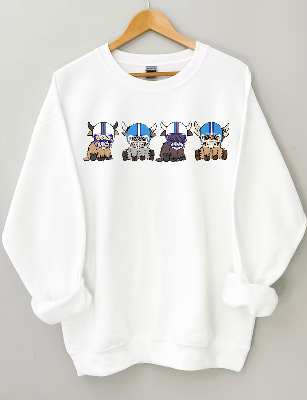 Tennessee Highland Cow Football Sweatshirt