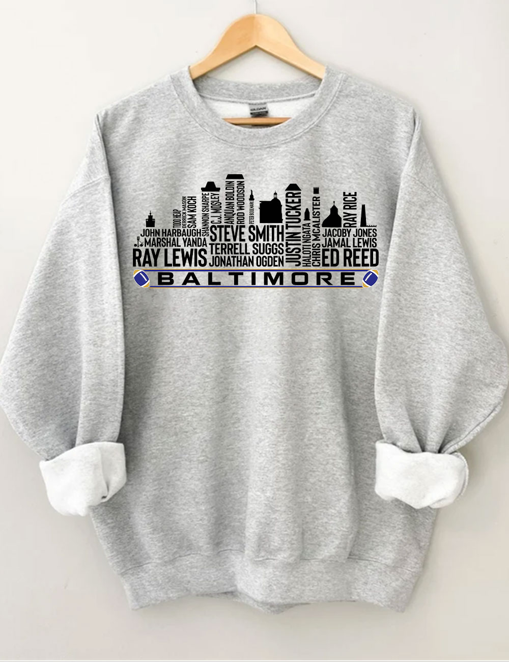 Baltimore Football Team All Time Legends Sweatshirt