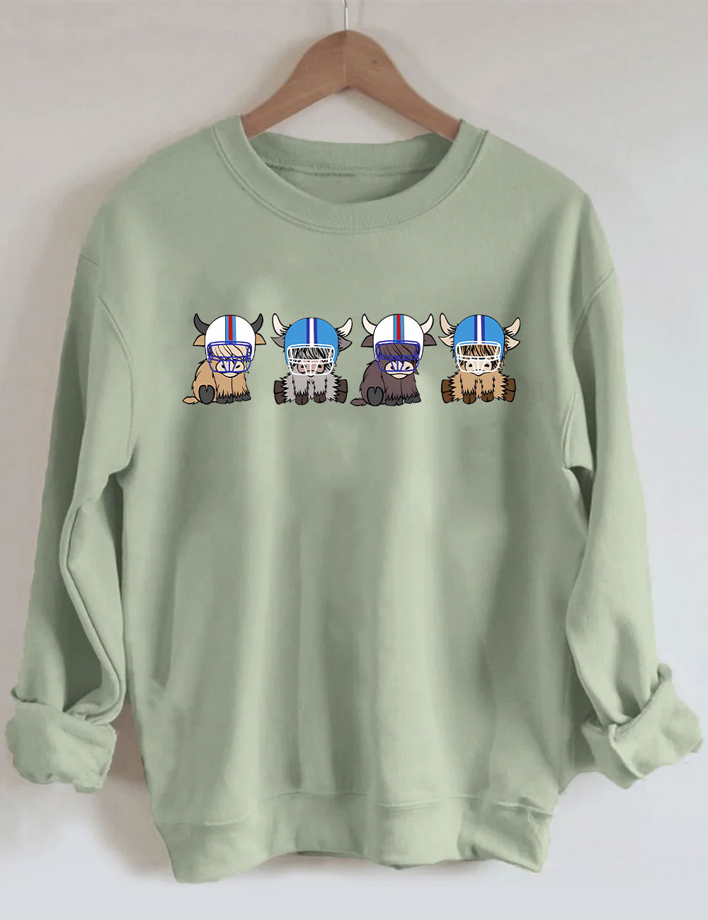 Tennessee Highland Cow Football Sweatshirt