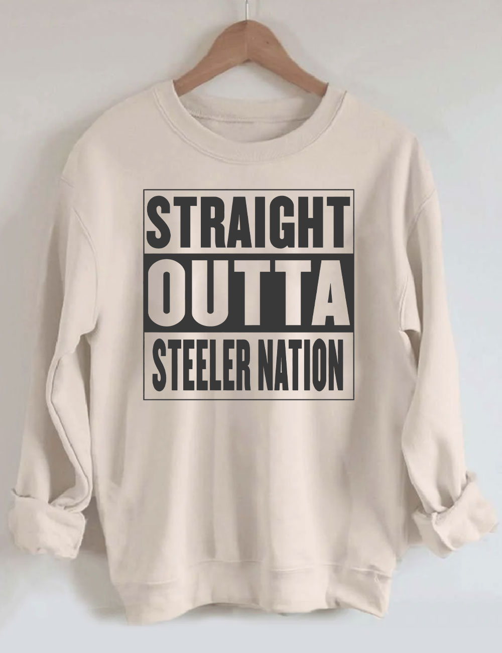 Straight Outta Steeler Nation Football Sweatshirt