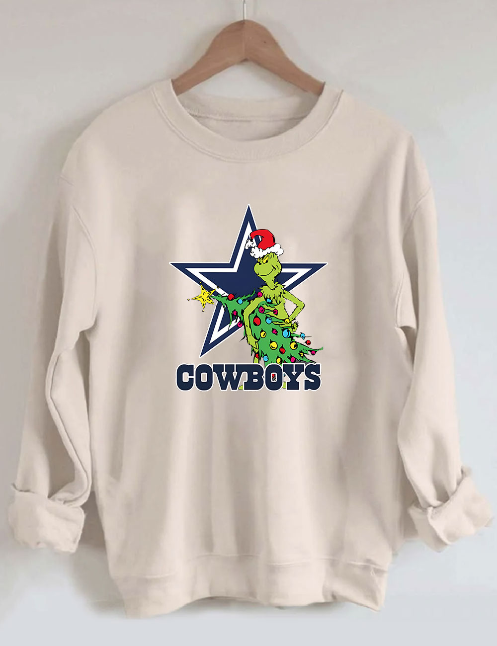 Grinch Love Cowboys Dallas Christmas Football Sweatshirt
