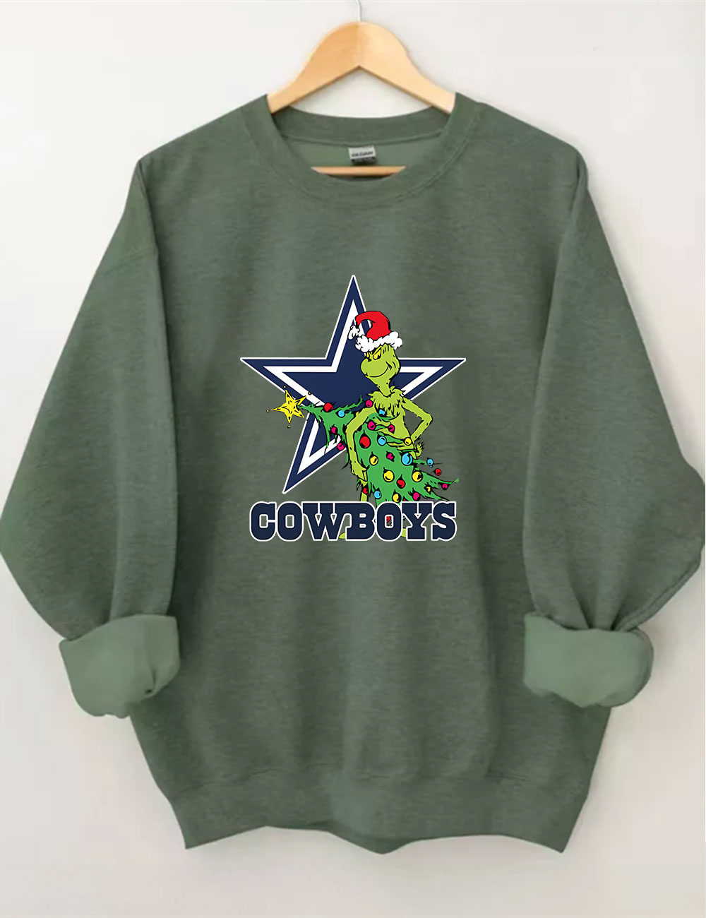 Grinch Love Cowboys Dallas Christmas Football Sweatshirt