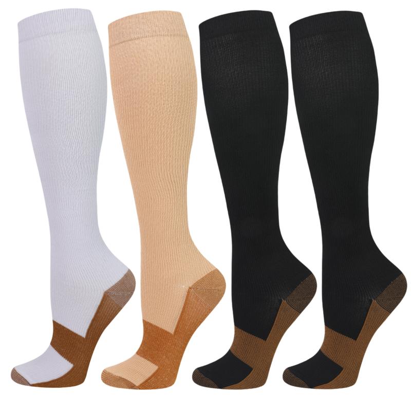Knee-high Sports Socks for Men and Women - 4 Pairs Socks