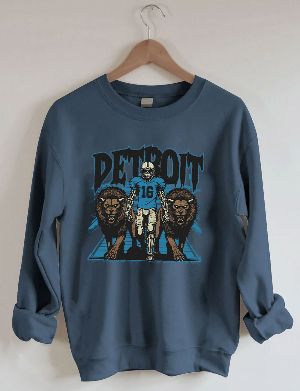 Detroit Football Skeleton Sweatshirt