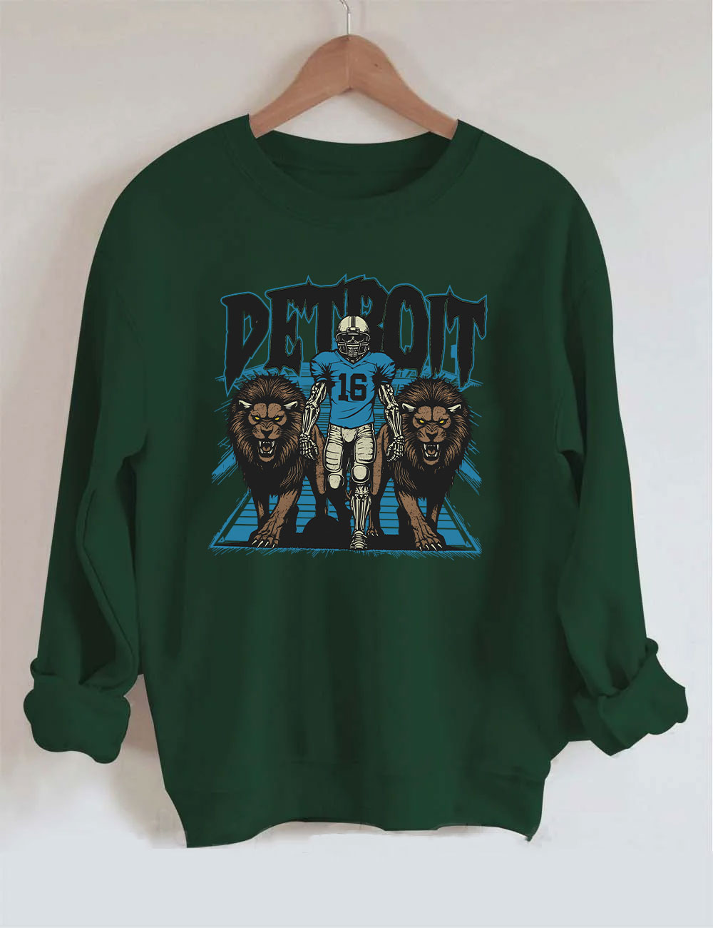 Detroit Football Skeleton Sweatshirt