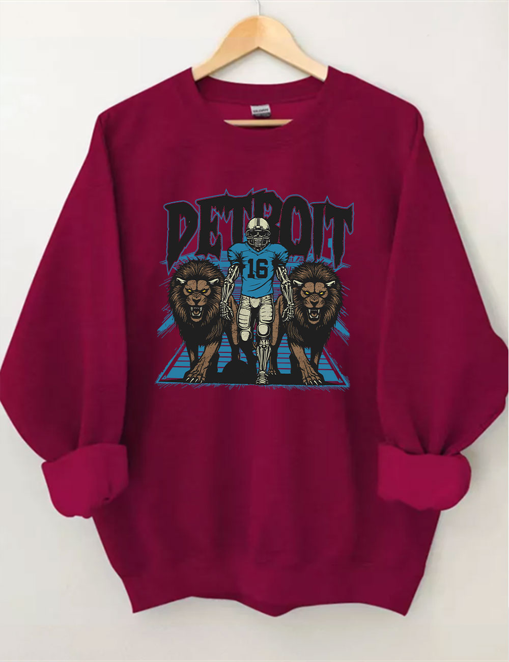 Detroit Football Skeleton Sweatshirt