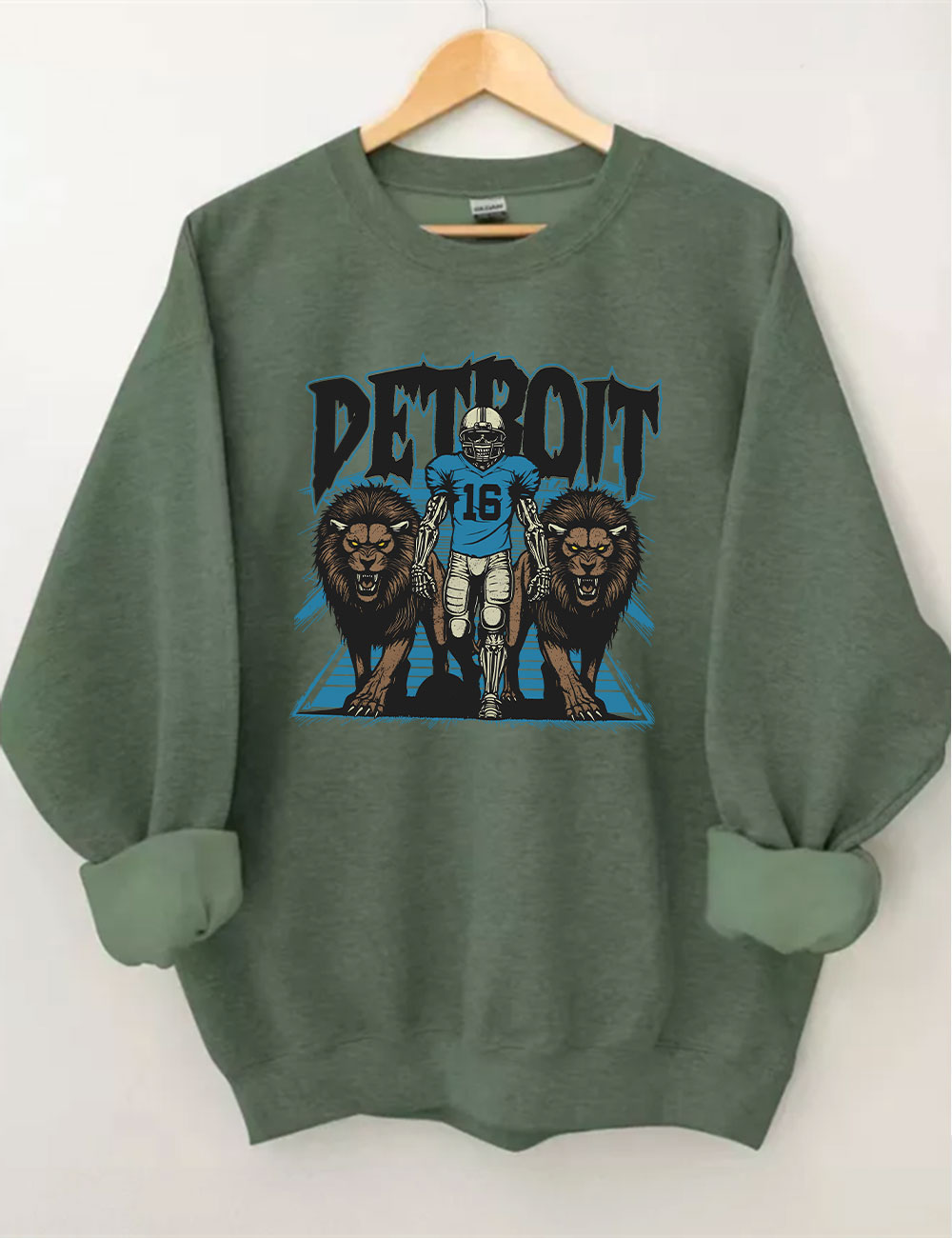 Detroit Football Skeleton Sweatshirt