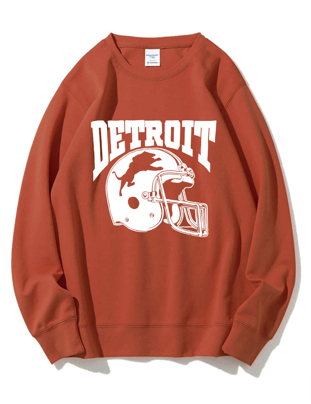 Detroit Line Football Helmet Hand Sweatshirt