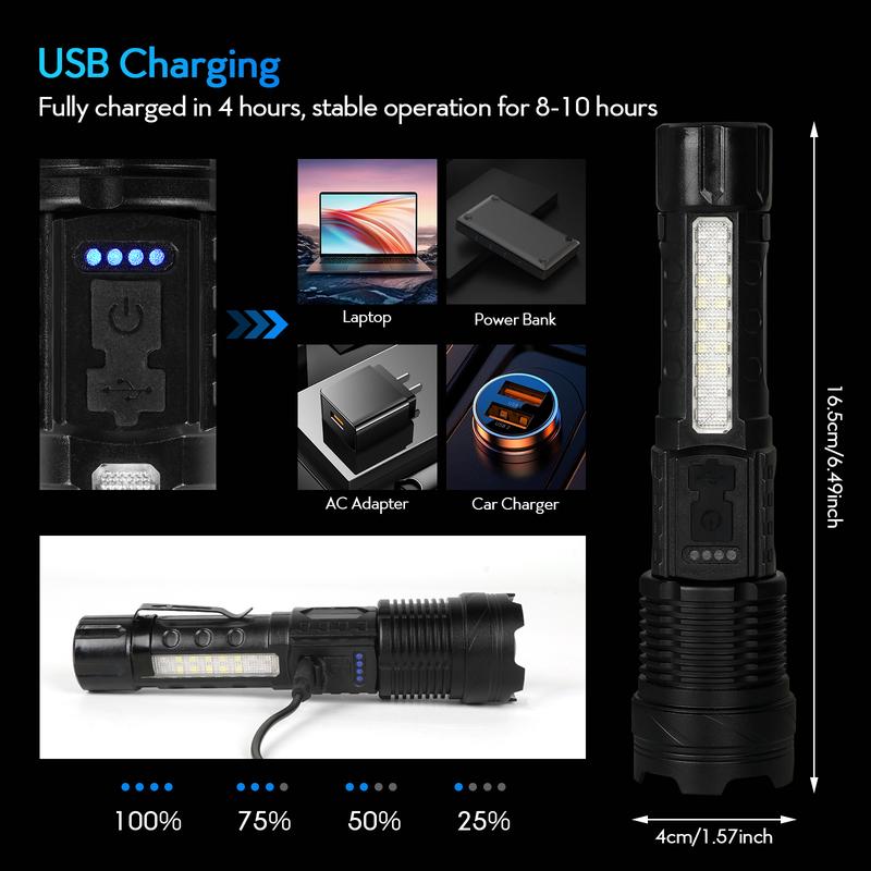 Strong Light Flashlight Waterproof Camping, Mountaineering, Fishing, Lights
