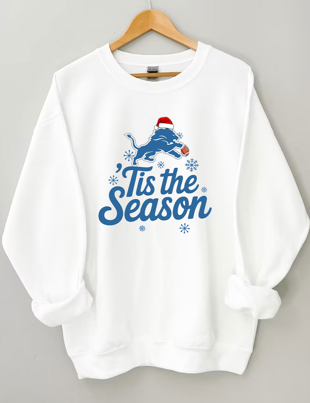 Tis The Season Detroit Lions Christmas Football Sweatshirt