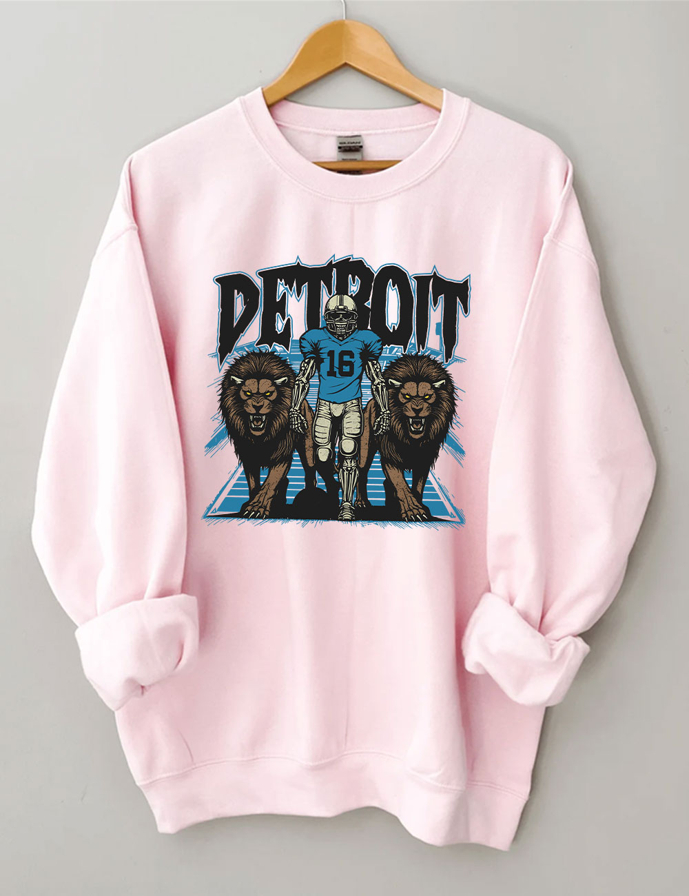 Detroit Football Skeleton Sweatshirt