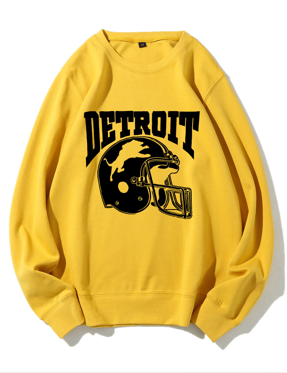 Detroit Line Football Helmet Hand Sweatshirt
