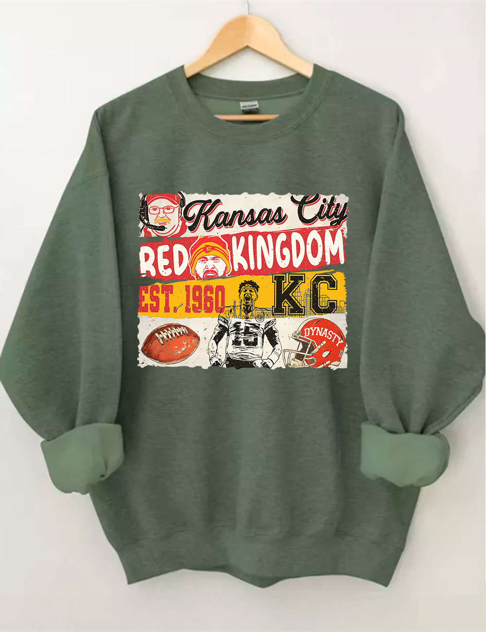 KC Chiefs Red Kingdom Superbowl Football Sweatshirt