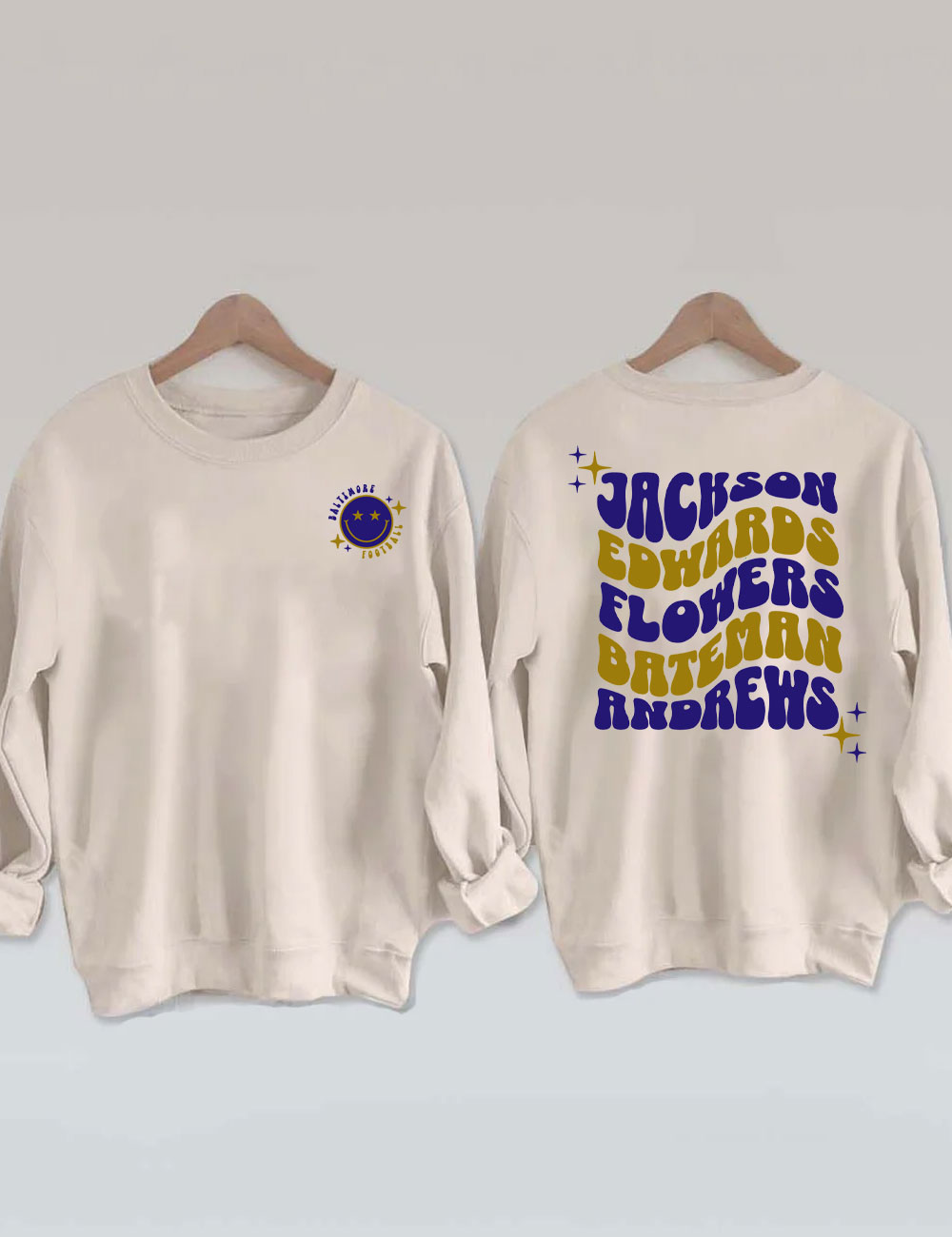 Lamar Jackson Zay Flowers Ravens Football Sweatshirt