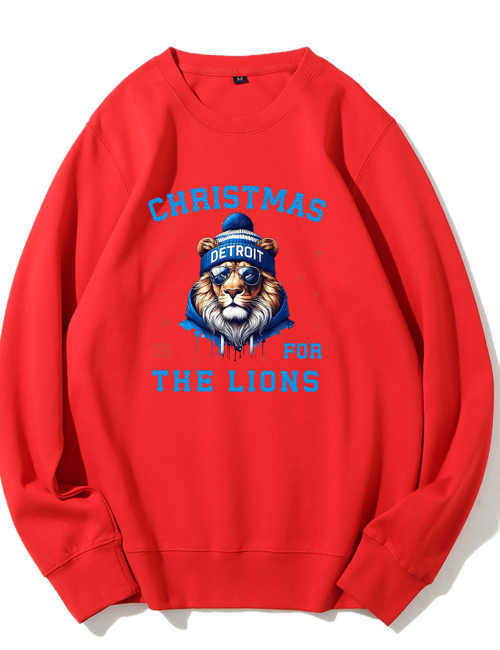 Detroit Christmas Santa Football Sweatshirt