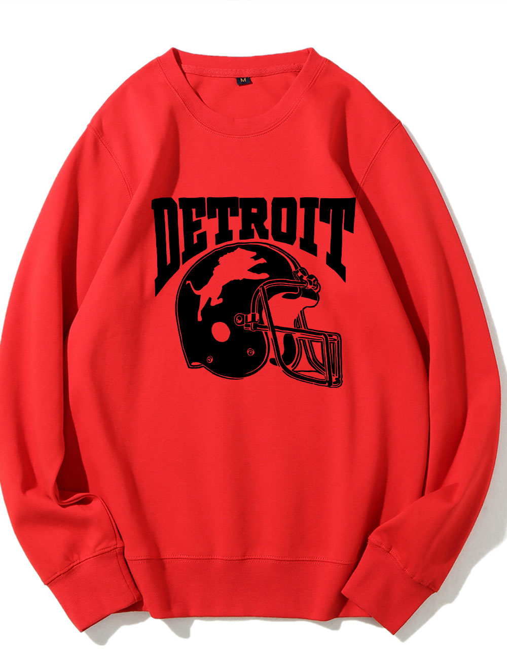 Detroit Line Football Helmet Hand Sweatshirt