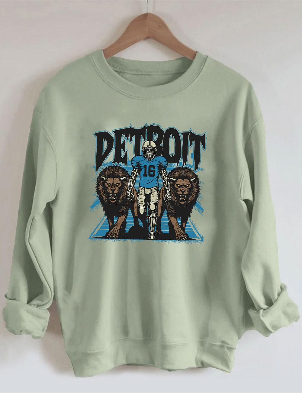 Detroit Football Skeleton Sweatshirt