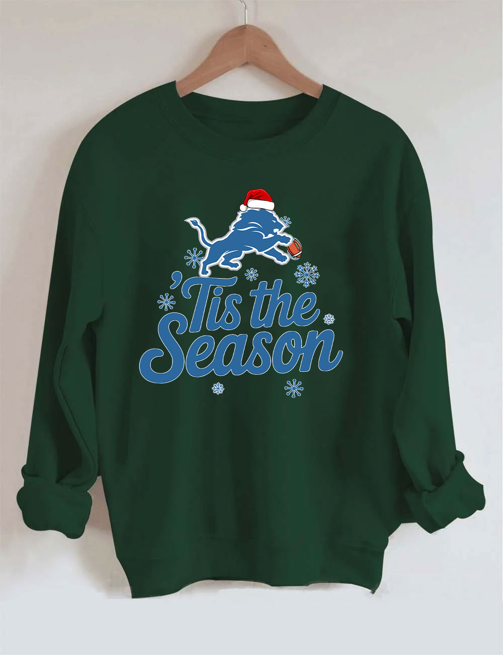 Tis The Season Detroit Lions Christmas Football Sweatshirt