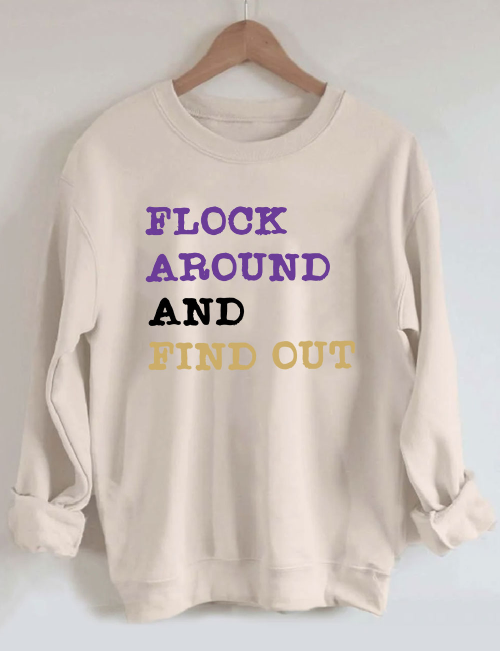 Flock Around And Find Out Baltimore Funny Football Sweatshirt