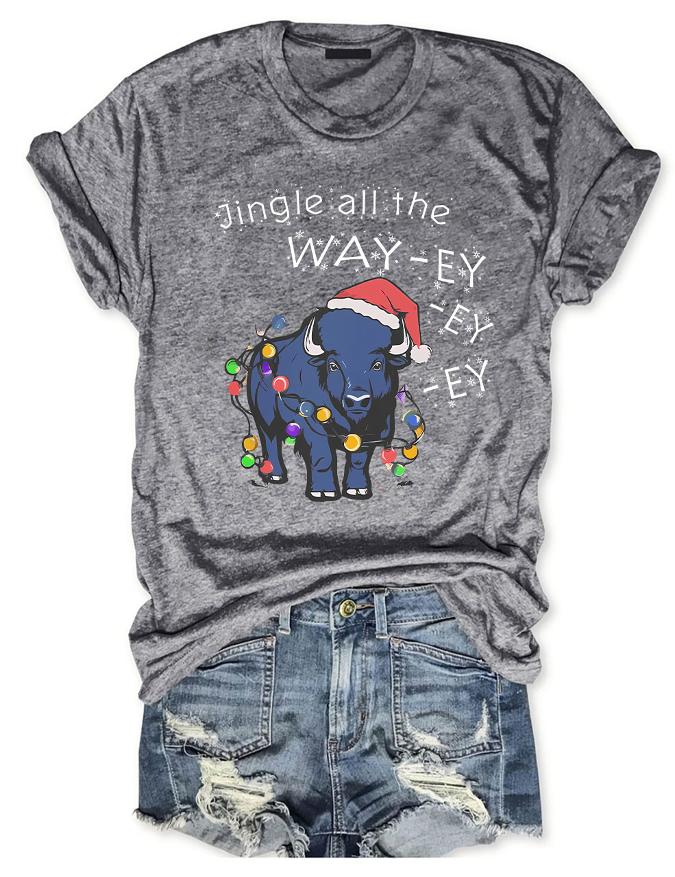Jingle all the Way-ey-ey-ey Buffalo Bills Christmas T-Shirt