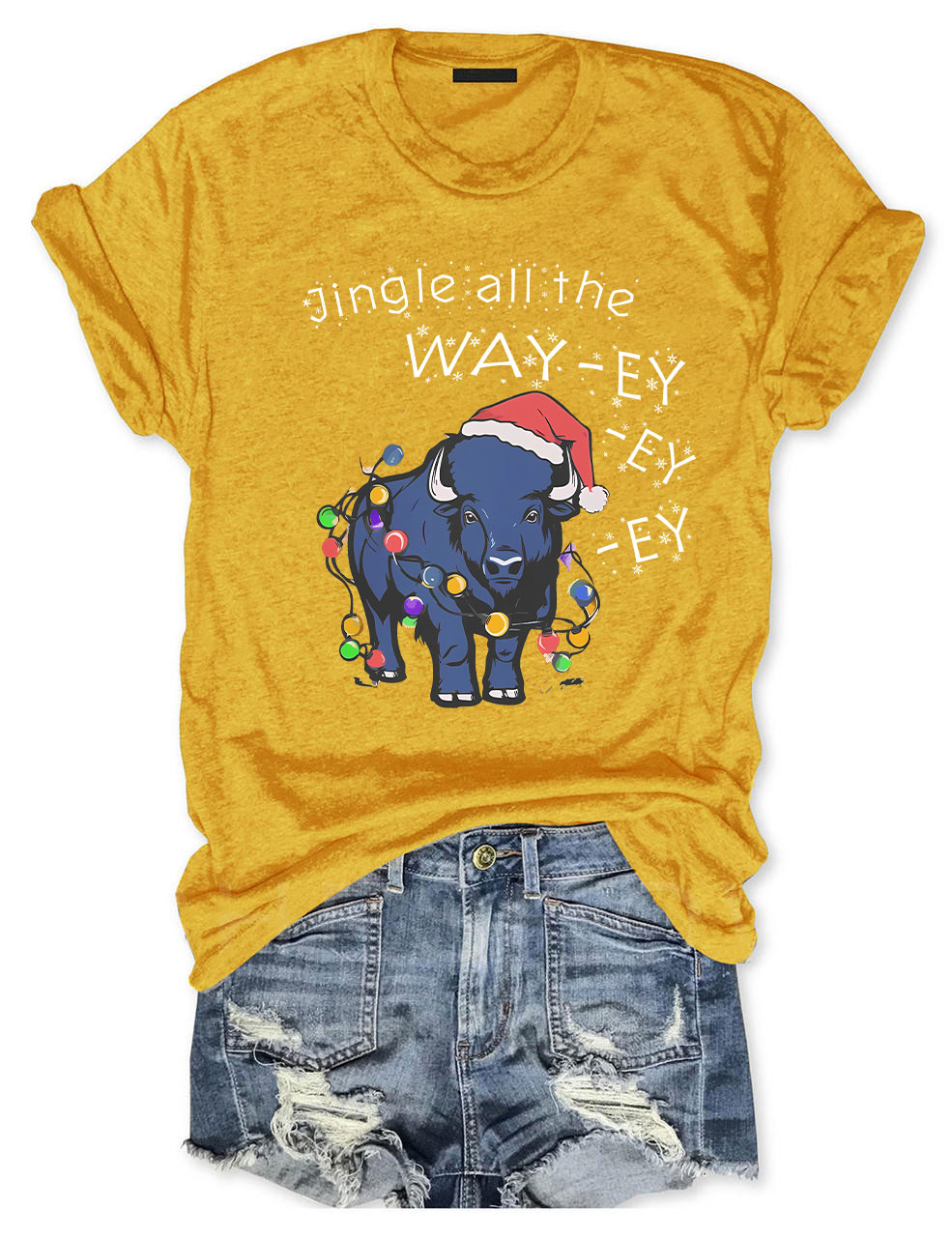 Jingle all the Way-ey-ey-ey Buffalo Bills Christmas T-Shirt