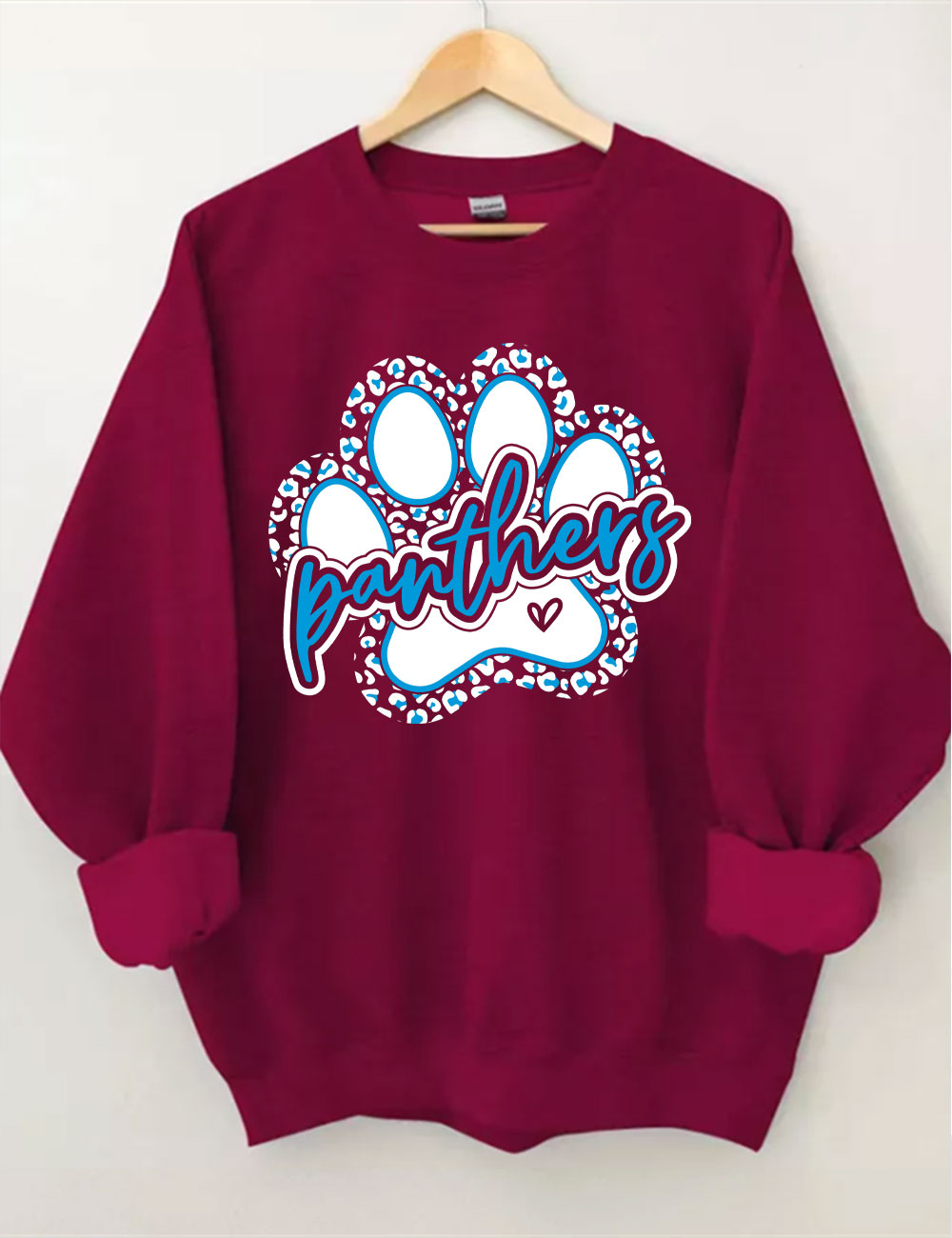 Leopard Panthers Paw Football Sweatshirt