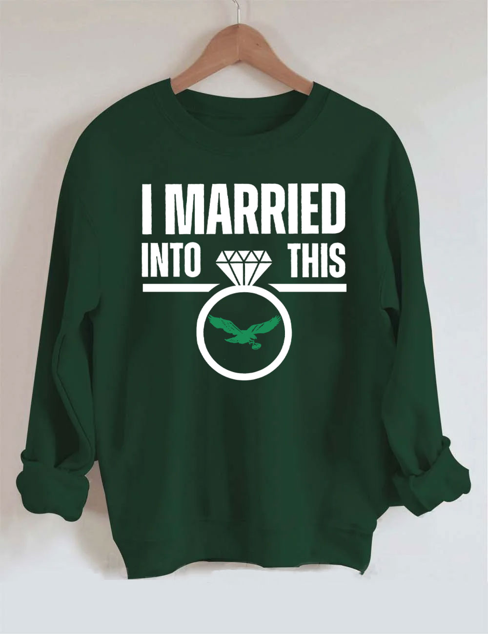 I Married to This Eagles Vintage Football Sweatshirt