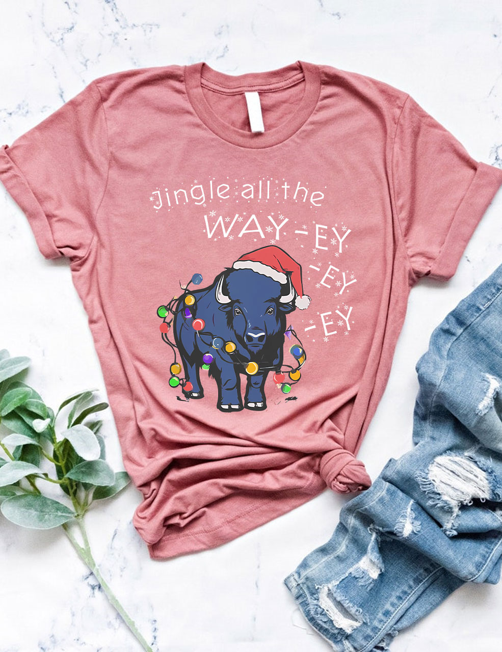 Jingle all the Way-ey-ey-ey Buffalo Bills Christmas T-Shirt