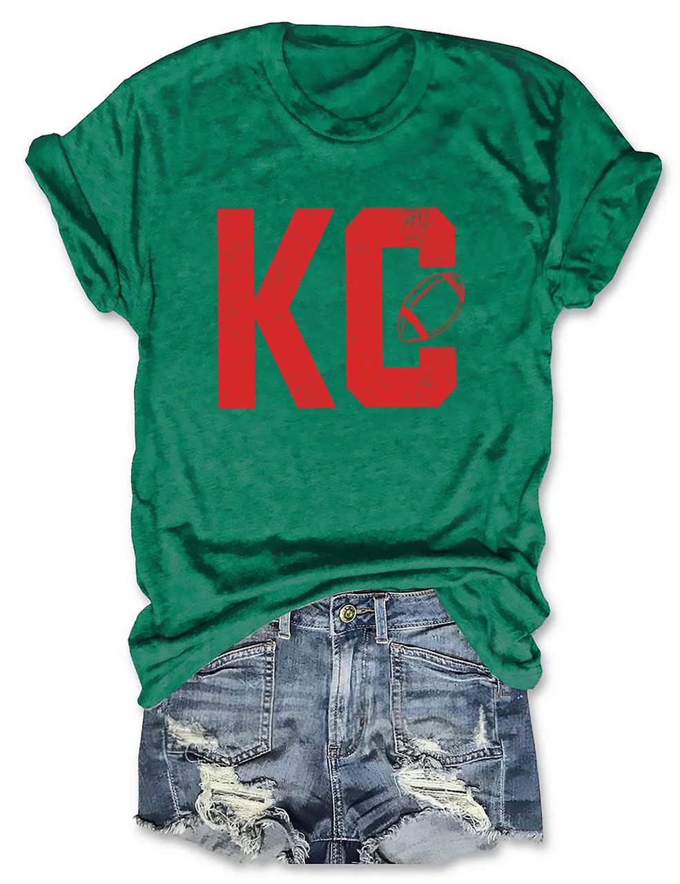 KC Kansas City Football T-Shirt