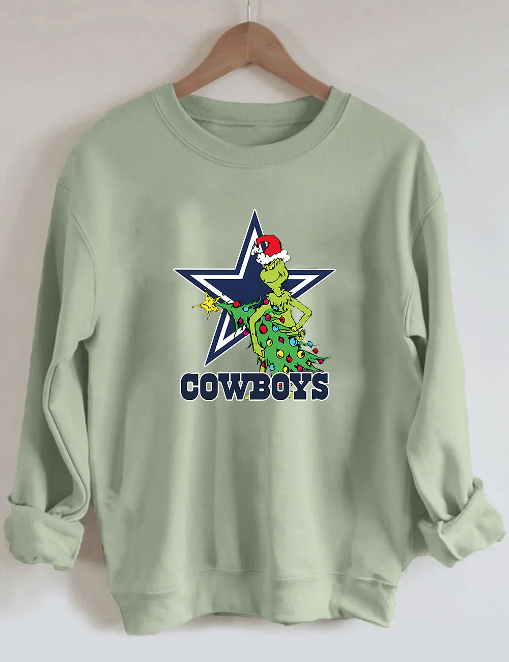 Grinch Love Cowboys Dallas Christmas Football Sweatshirt