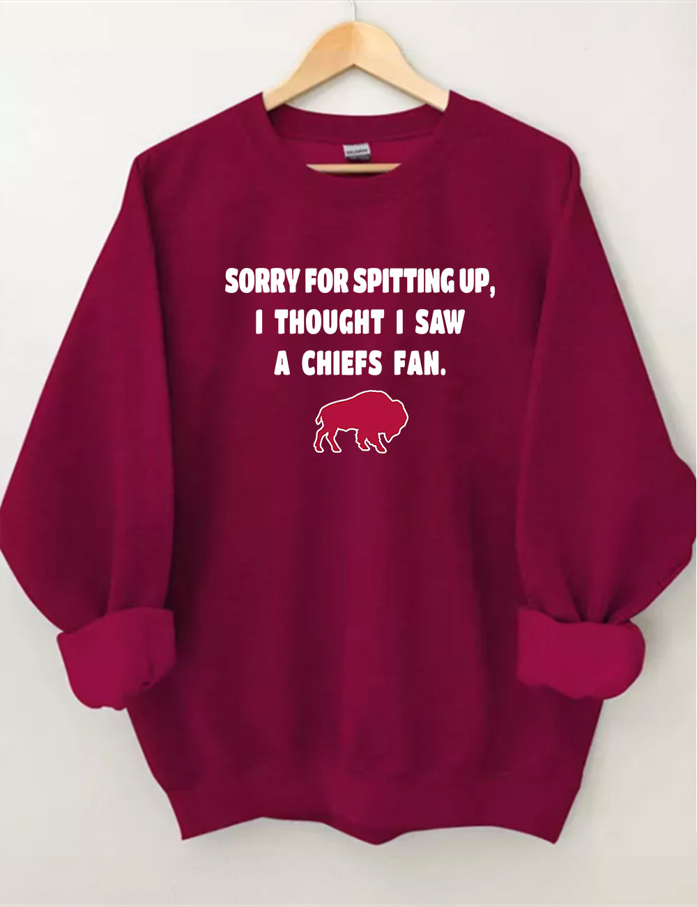 Sorry For Spitting Up Funny Buffalo Sweatshirt