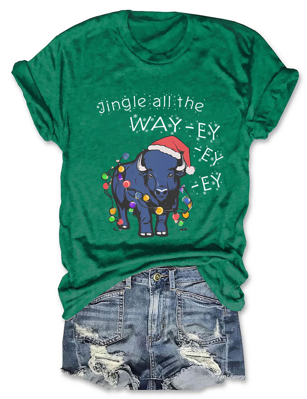 Jingle all the Way-ey-ey-ey Buffalo Bills Christmas T-Shirt