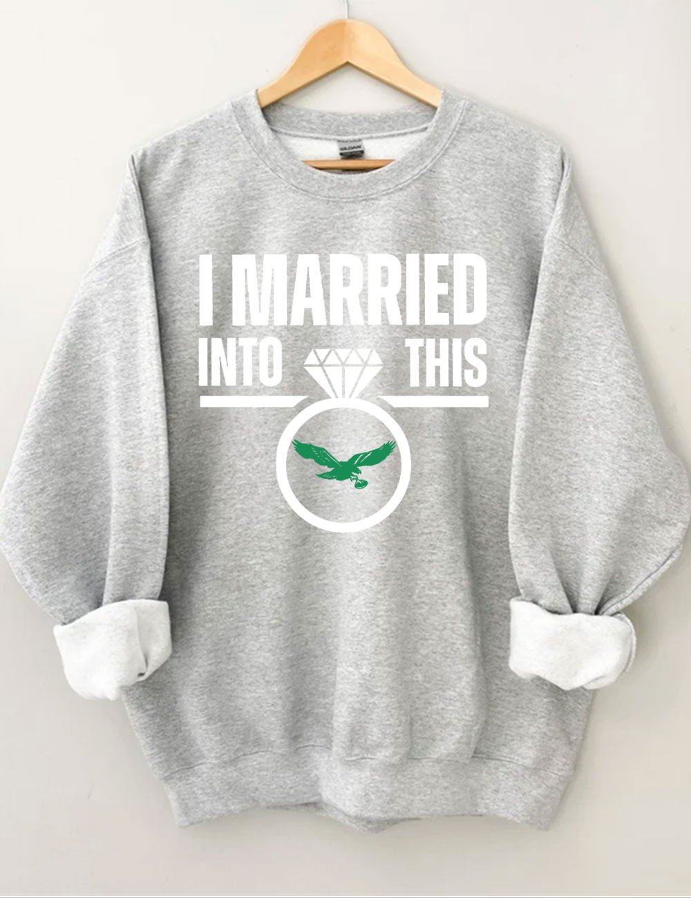 I Married to This Eagles Vintage Football Sweatshirt