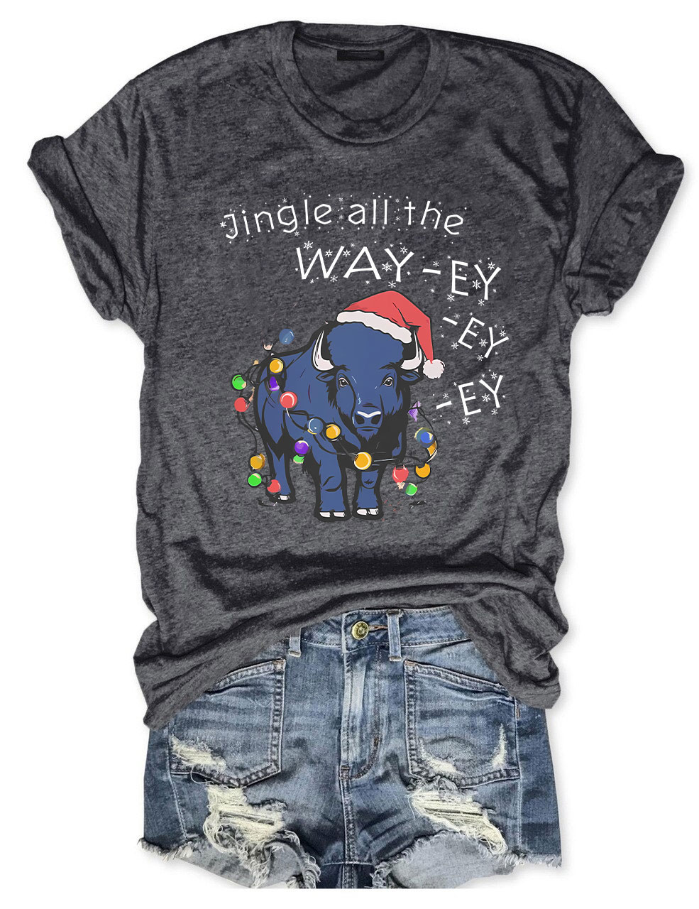 Jingle all the Way-ey-ey-ey Buffalo Bills Christmas T-Shirt