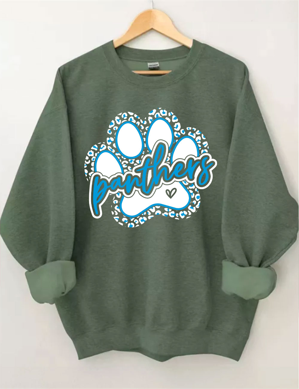Leopard Panthers Paw Football Sweatshirt