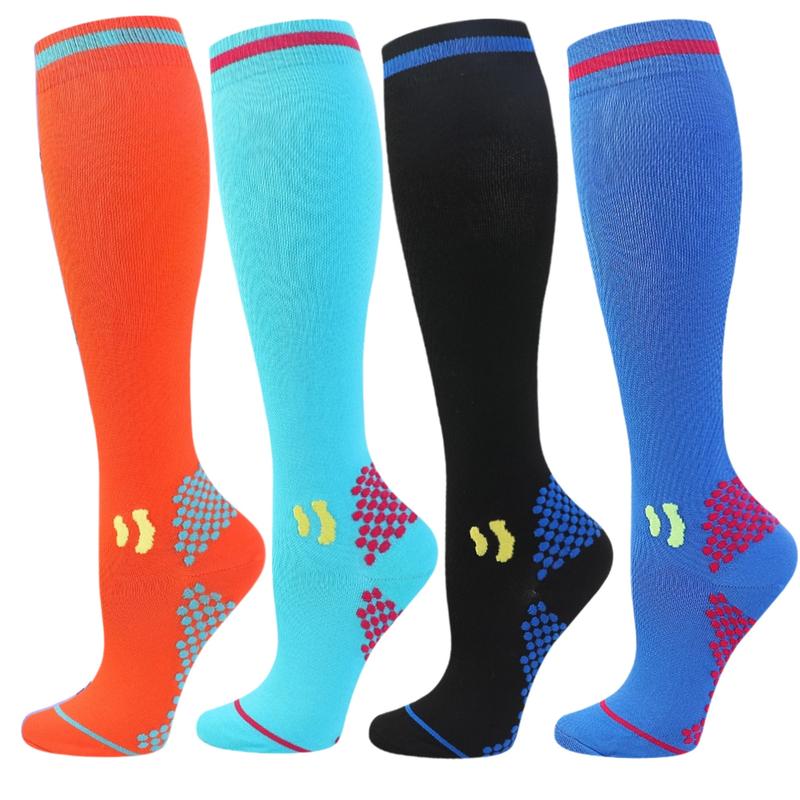 Knee-high Sports Socks for Men and Women - 4 Pairs Socks