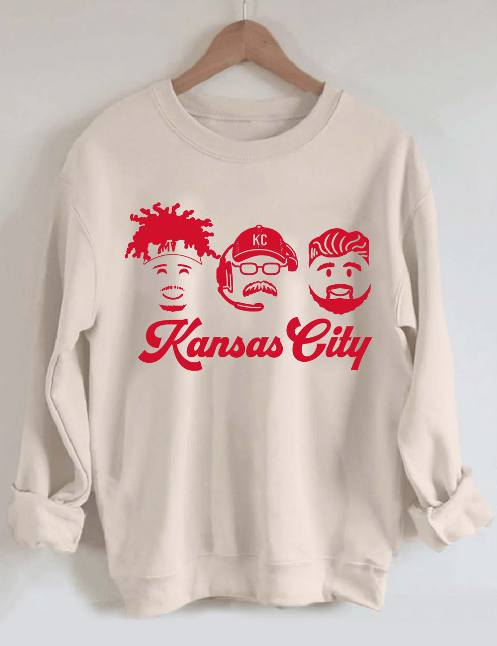 Mahomes-Kelce-Reid Emojis Football Sweatshirt