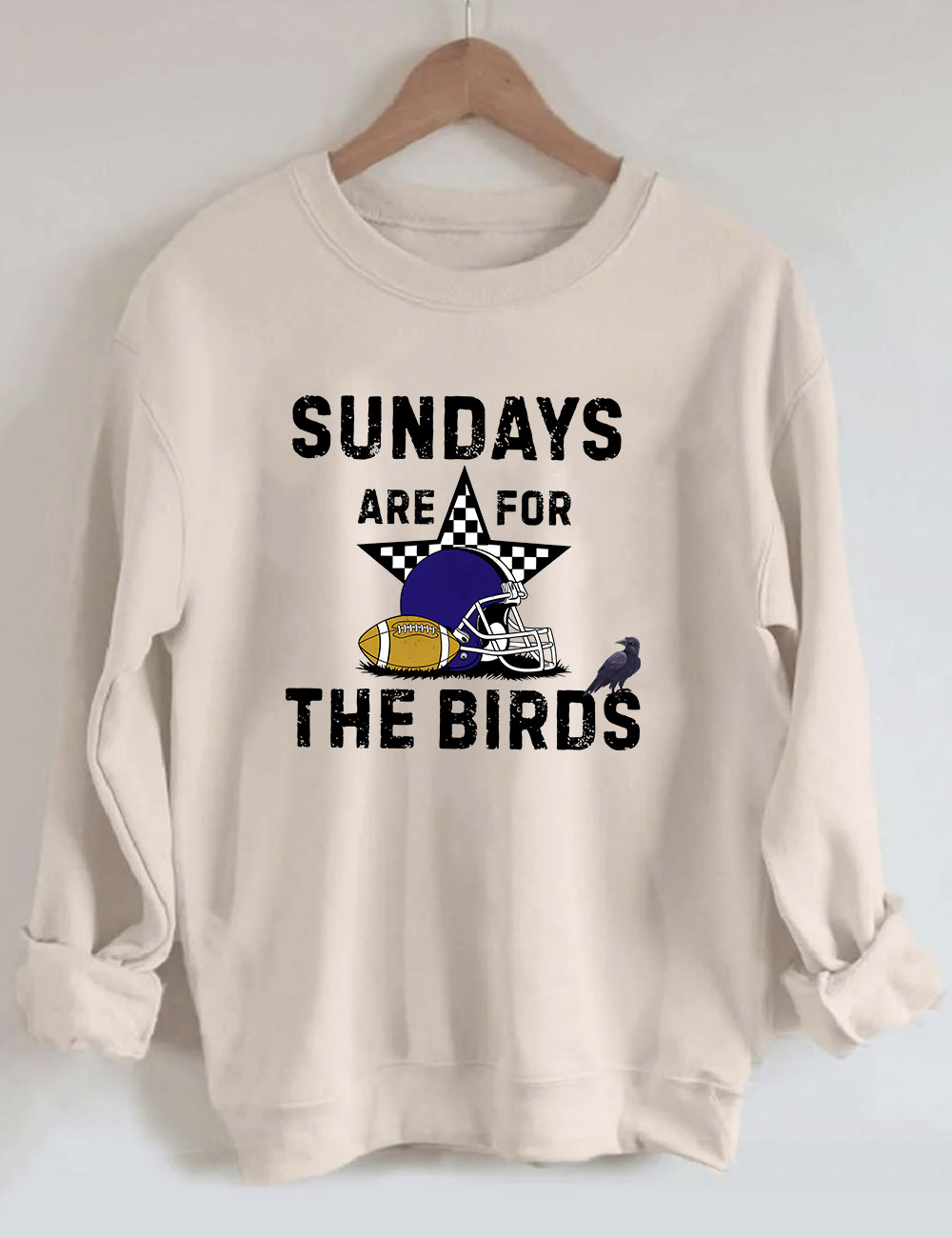 Sundays Are For The Birds Baltimore Funny Football Sweatshirt