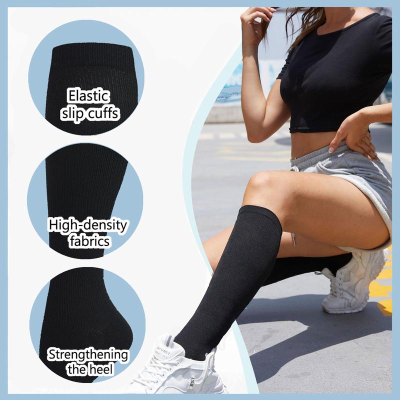 Knee-high Sports Socks for Men and Women - 4 Pairs Socks