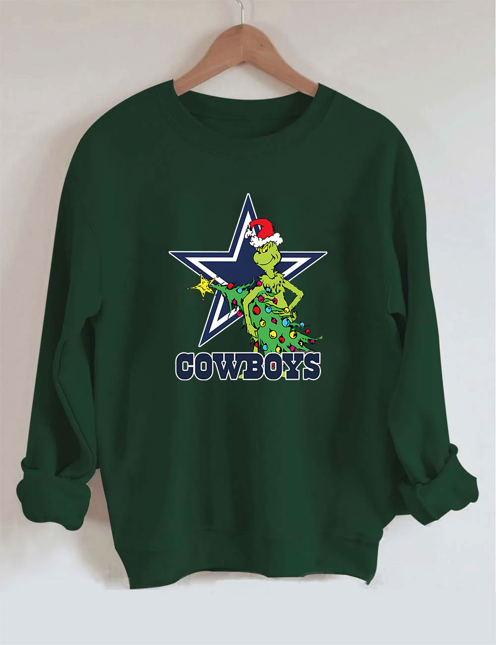 Grinch Love Cowboys Dallas Christmas Football Sweatshirt