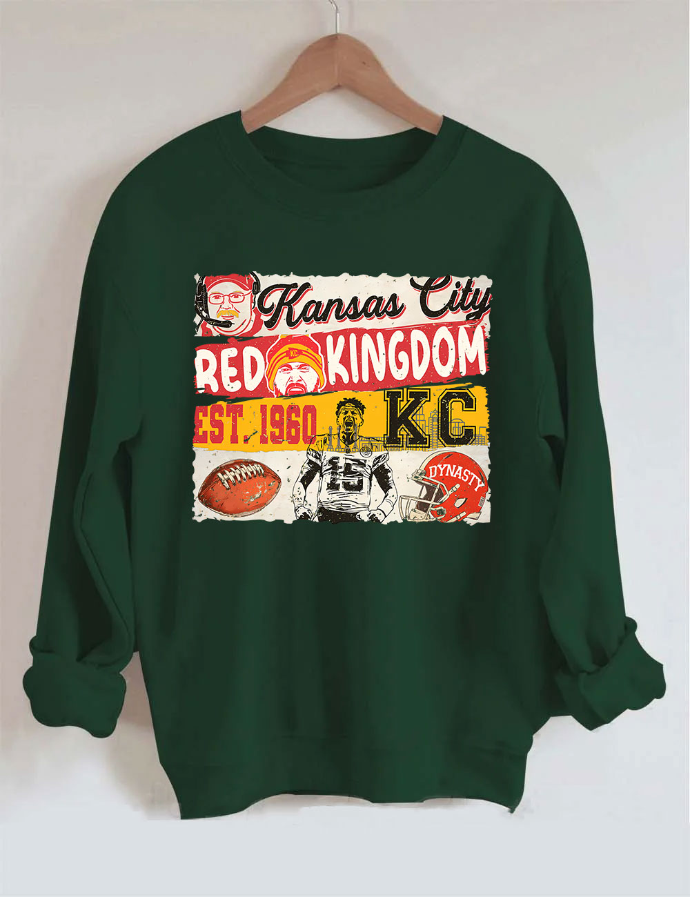 KC Chiefs Red Kingdom Superbowl Football Sweatshirt