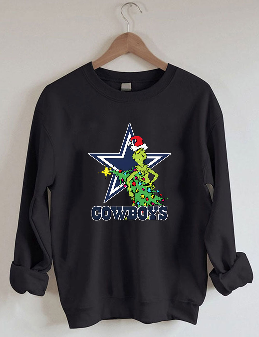 Grinch Love Cowboys Dallas Christmas Football Sweatshirt