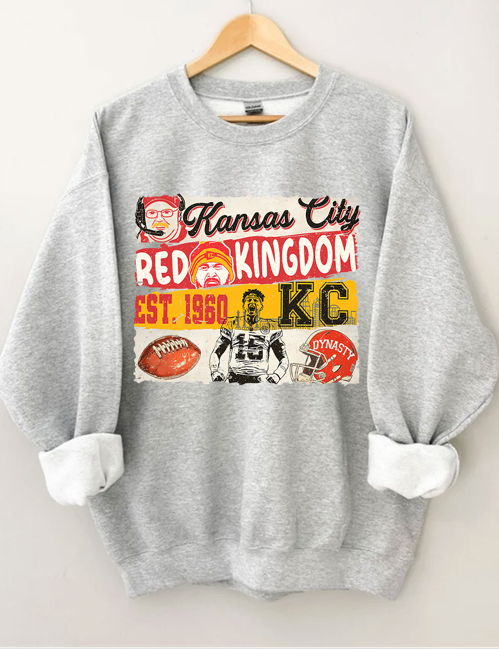 KC Chiefs Red Kingdom Superbowl Football Sweatshirt