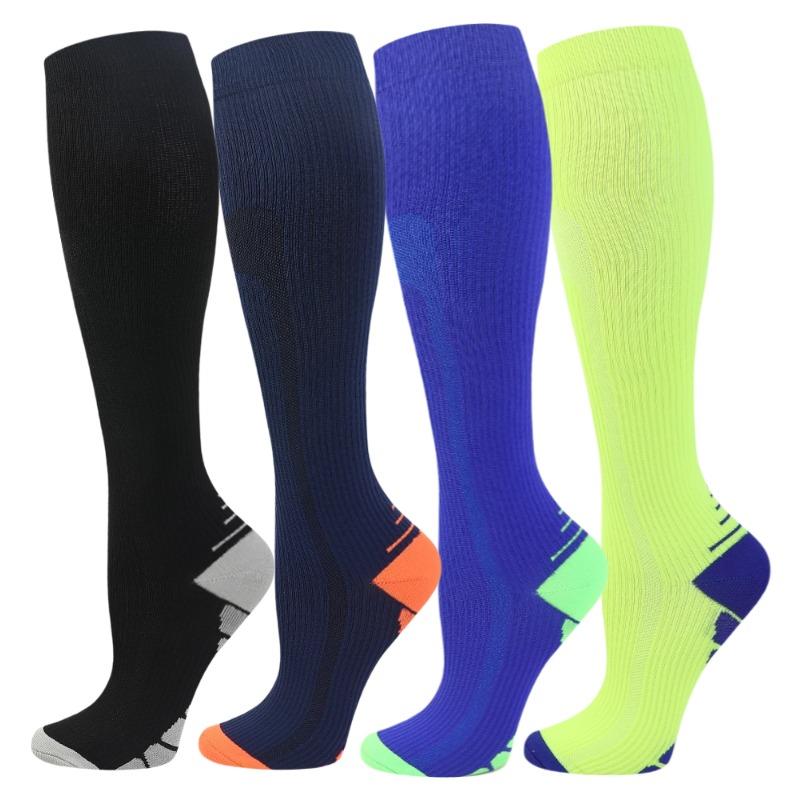 Knee-high Sports Socks for Men and Women - 4 Pairs Socks