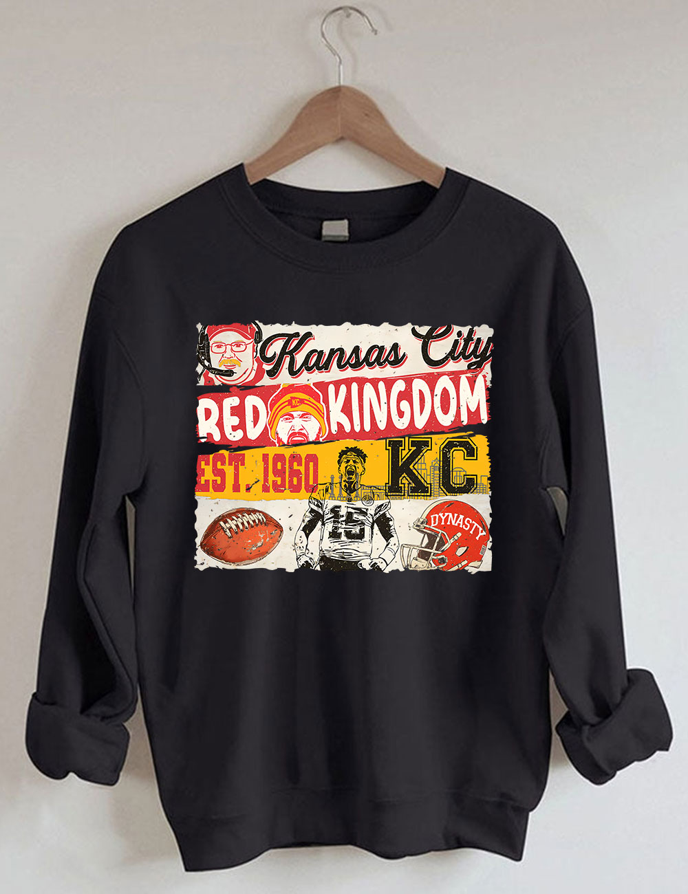 KC Chiefs Red Kingdom Superbowl Football Sweatshirt