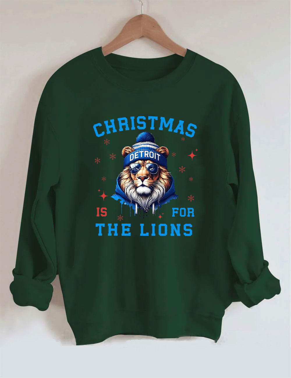 Detroit Christmas Santa Football Sweatshirt