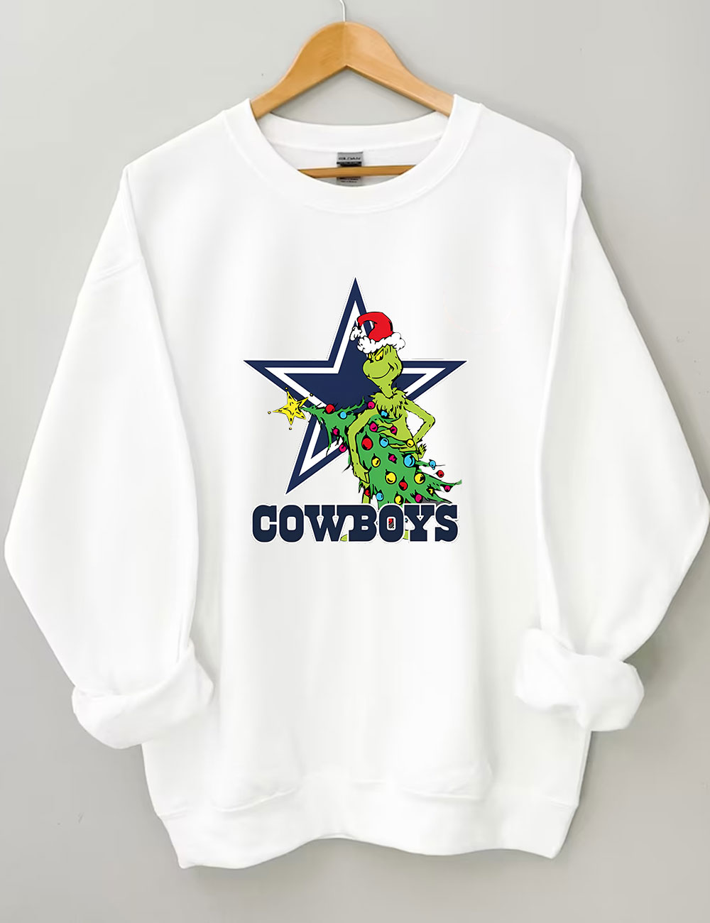 Grinch Love Cowboys Dallas Christmas Football Sweatshirt