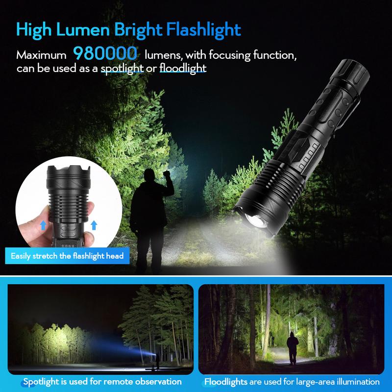Strong Light Flashlight Waterproof Camping, Mountaineering, Fishing, Lights