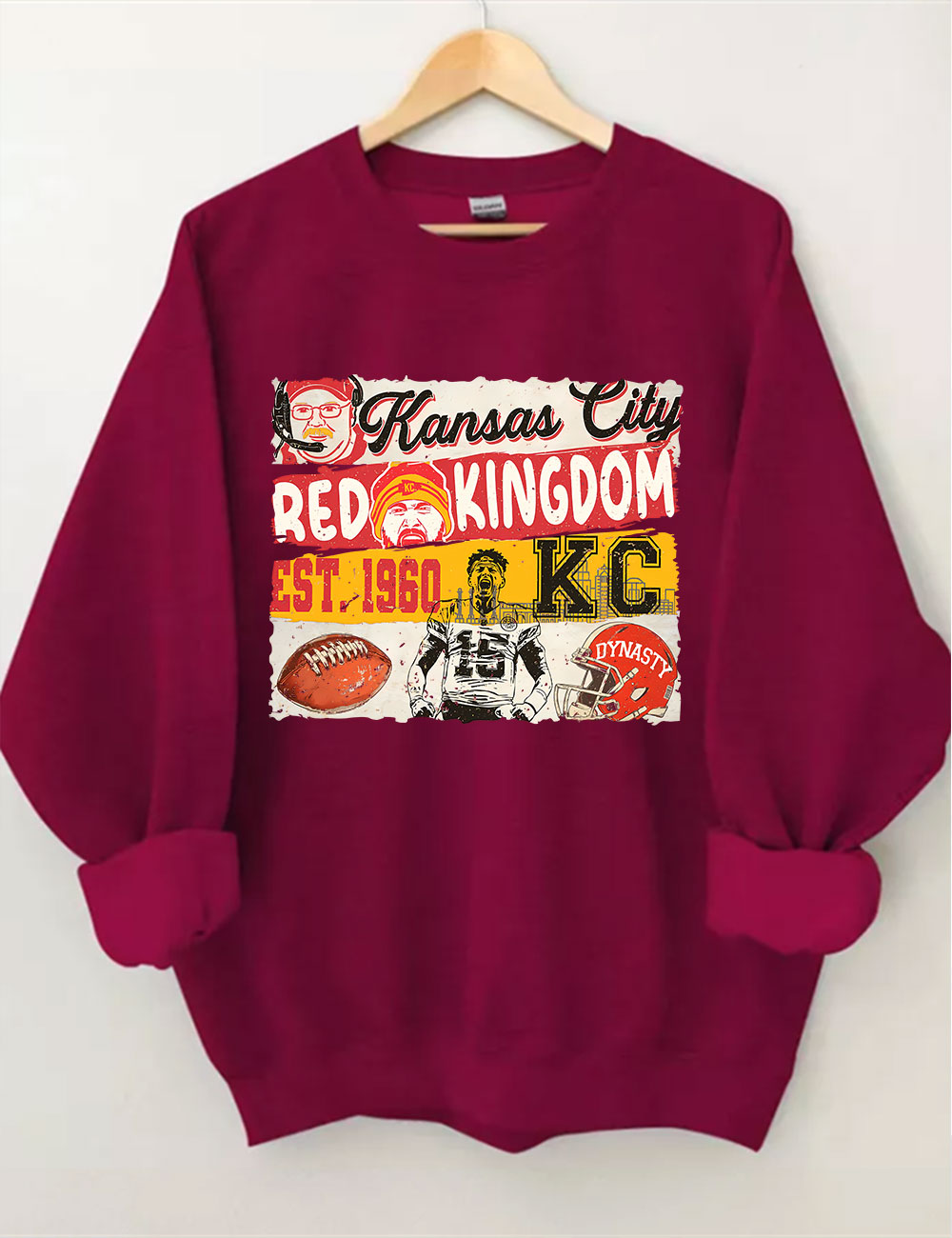 KC Chiefs Red Kingdom Superbowl Football Sweatshirt